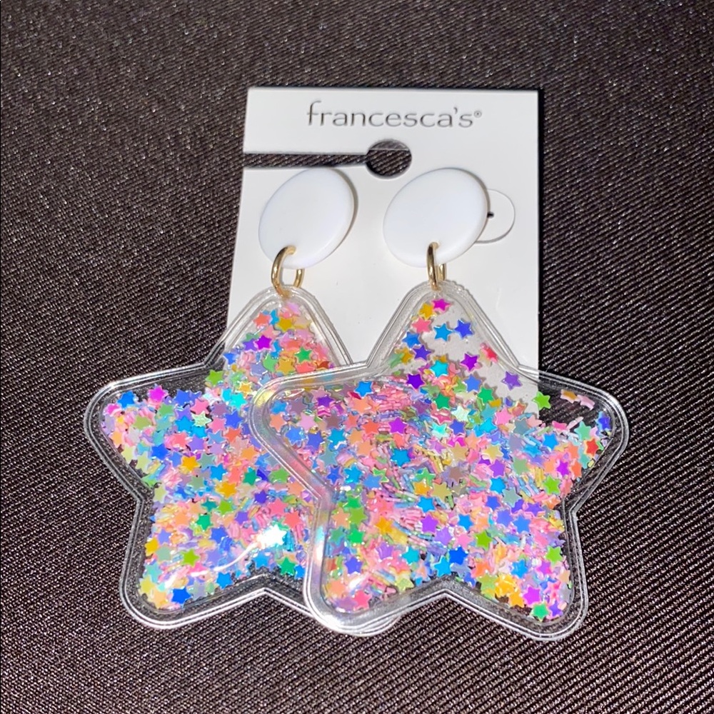 Francesca's Collections Multicolor Star Earrings